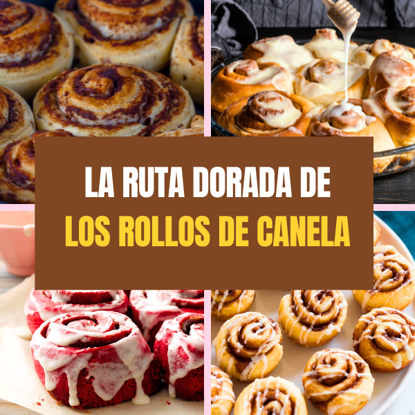 Portada del recetario La Ruta Dorada de los Rollos de Canela